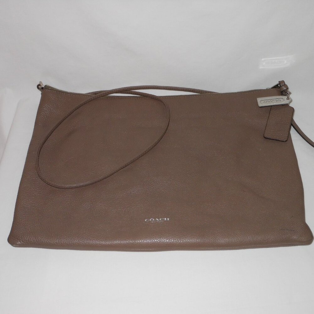 Coach brown bubble leather handbag.